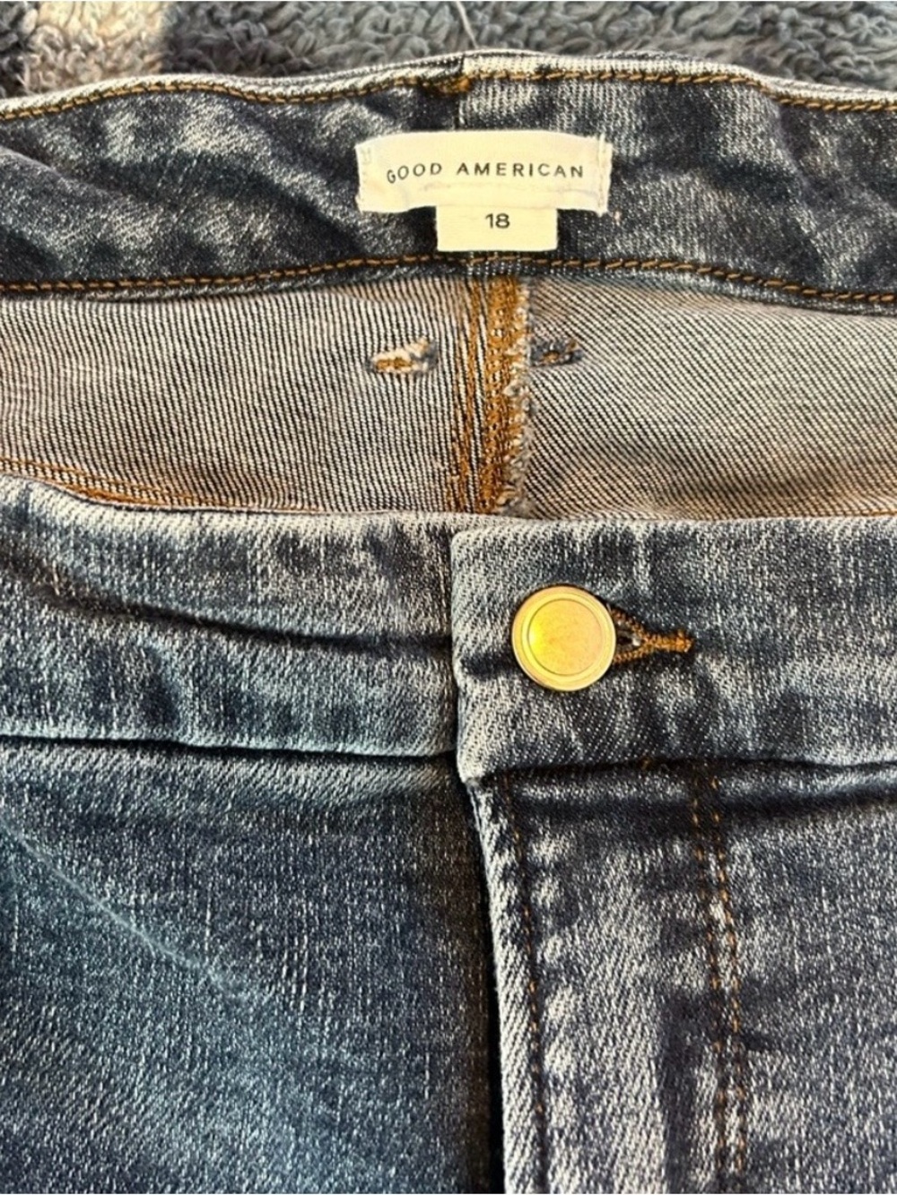 Good American High-Rise Blue Denim Jeans - Faded Indigo